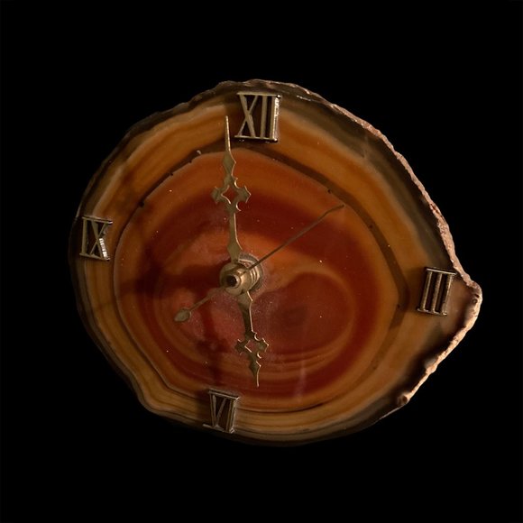 Glazed, Cypress Wood, Raw-edged Clock - Picture 7 of 8